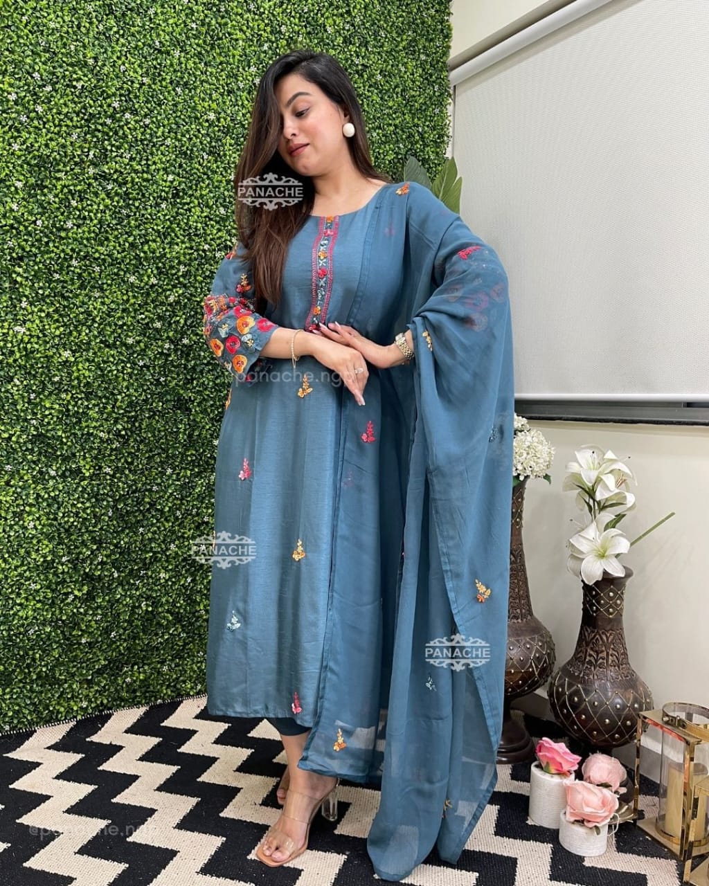 Cotton Trending Women's Kurti Pant And Dupatta Set For Ethenic Wear