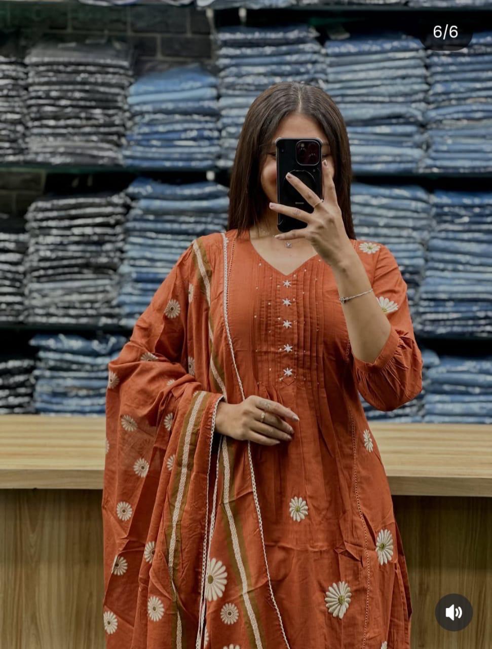 Elegant designer kurti pant with dupatta style for Everyday & occasion wear