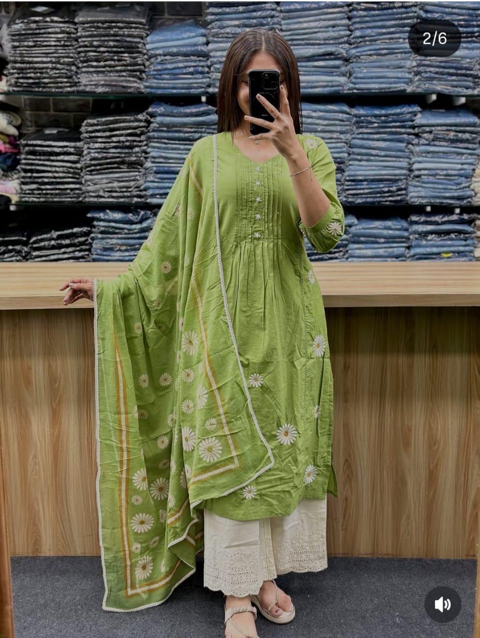 Elegant designer kurti pant with dupatta style for Everyday & occasion wear