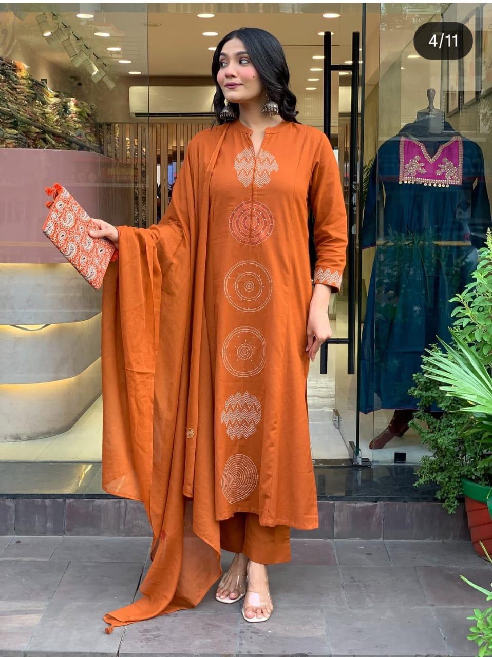 Jaipuri Print Trendy Kurti pant Set With Dupatta For Women’s