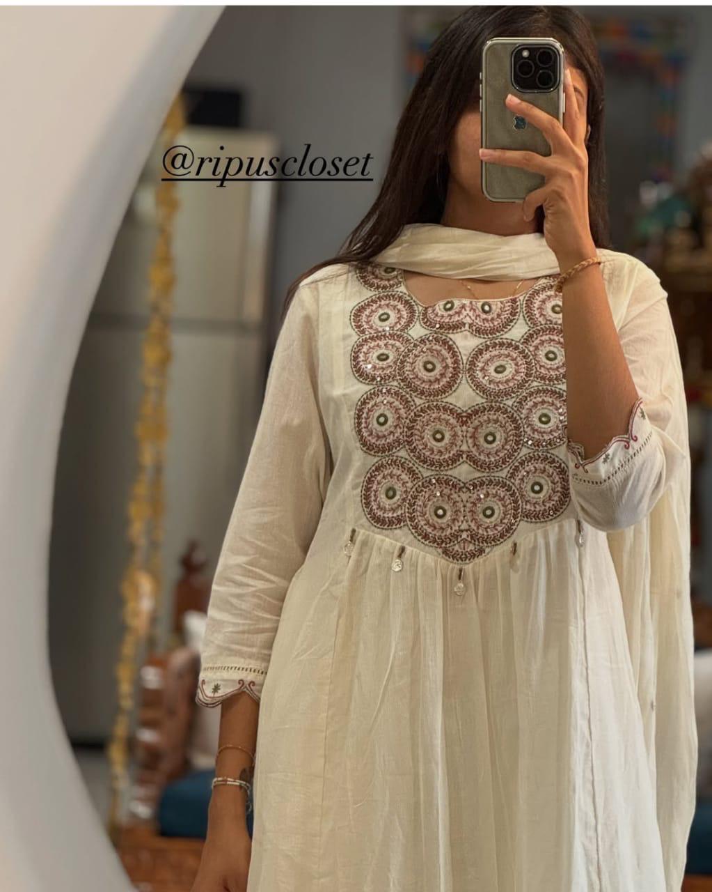 Cotton Kurti Pant Dupatta Set for Women Ideal for Casual and Formal Events