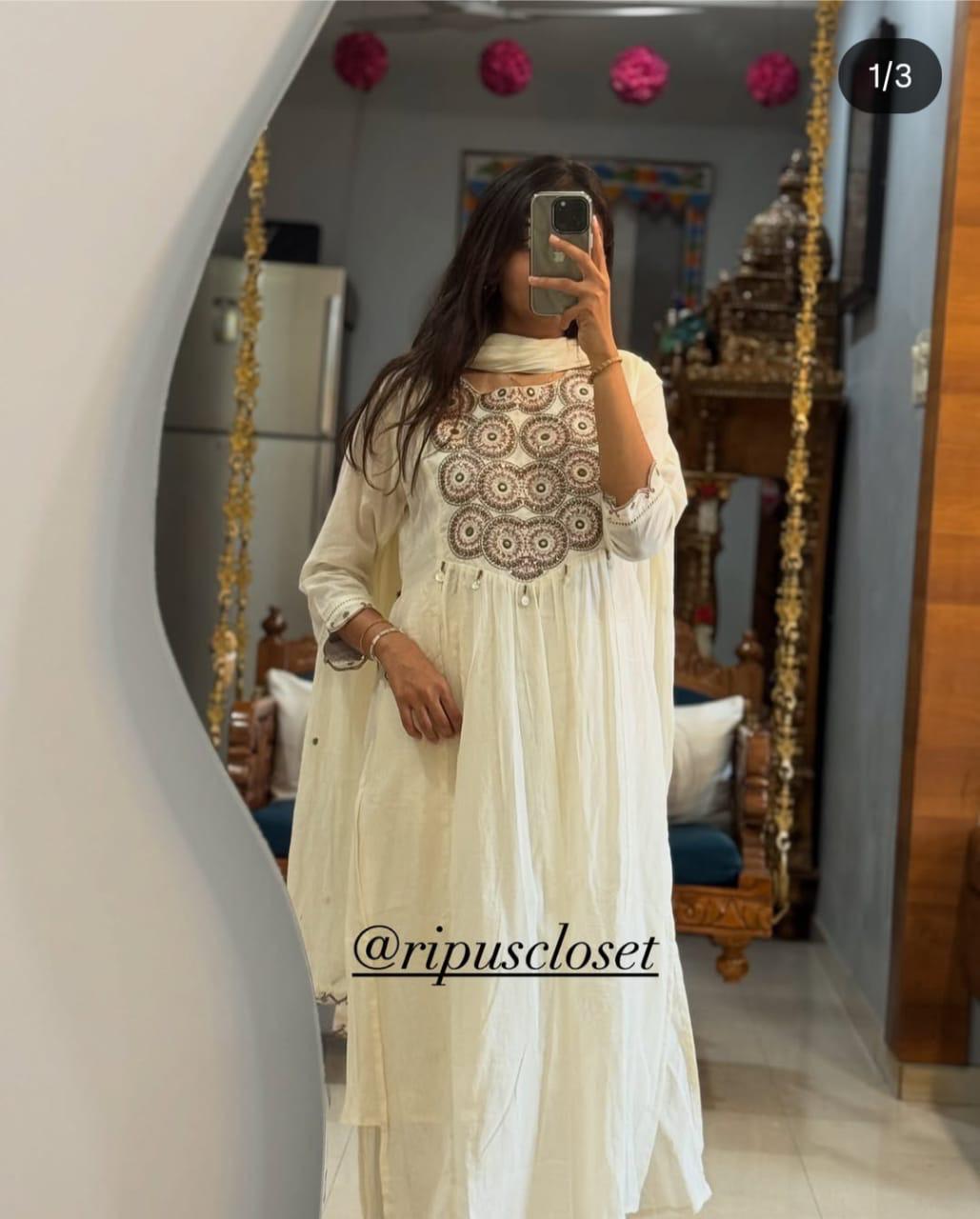 Cotton Kurti Pant Dupatta Set for Women Ideal for Casual and Formal Events