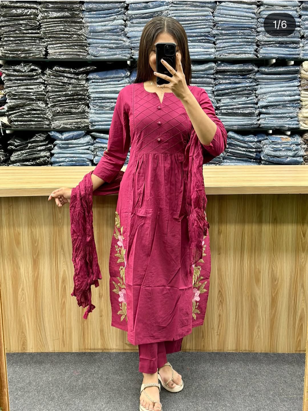 Women's Cotton Kurti Pant Set with Dupatta Comfortable and Stylish