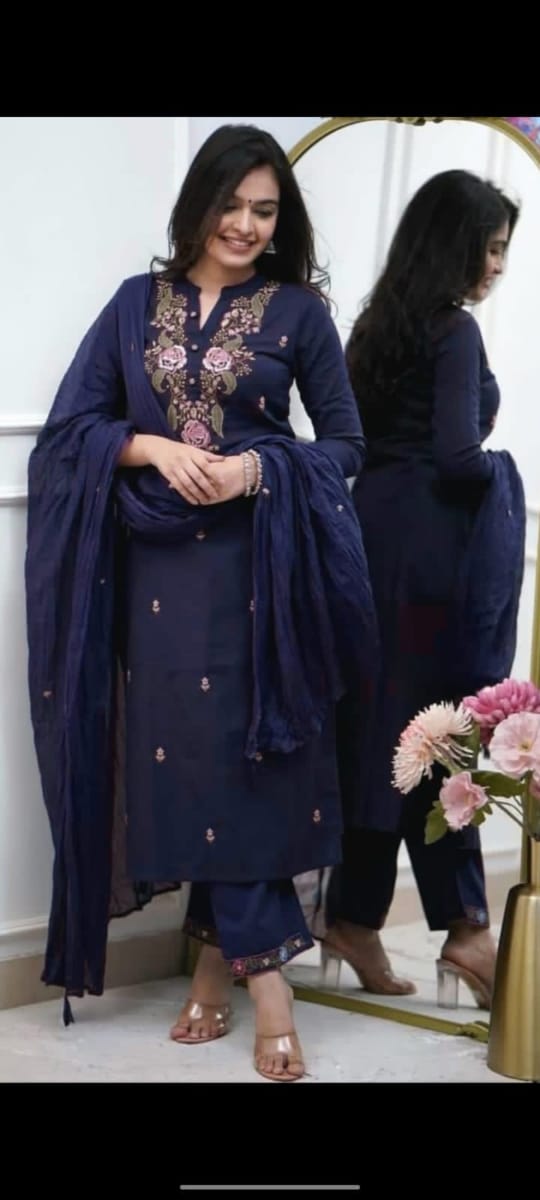Indian Traditional Kurta And Pant With Dupatta For girls