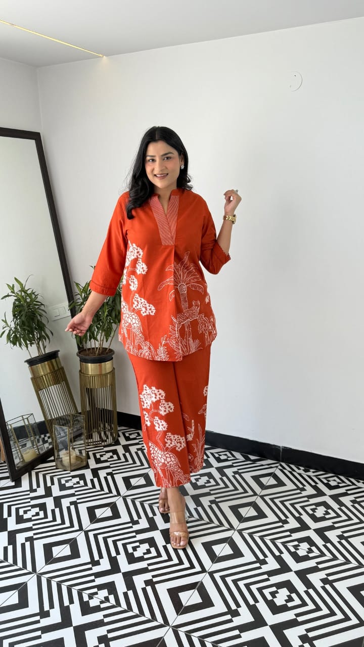 Cotton New Co ord Set For Indian Women's