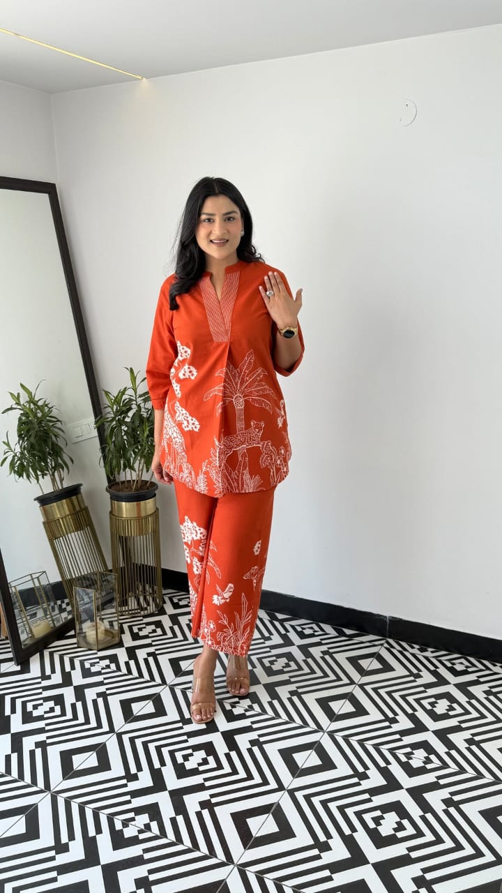 Cotton New Co ord Set For Indian Women's