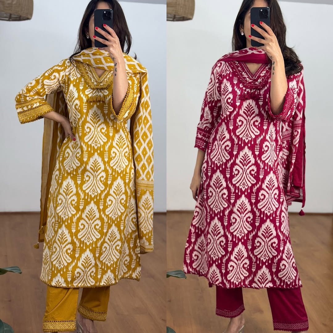 Latest New Trendy Kurta Pant And Dupatta Set For Women's