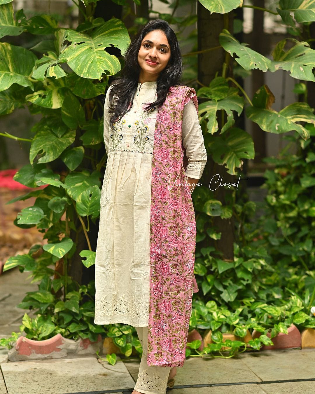 Women's New Trendy Cotton Kurti Pant And Dupatta Set